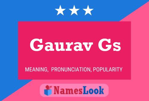 Постер имени Gaurav Gs