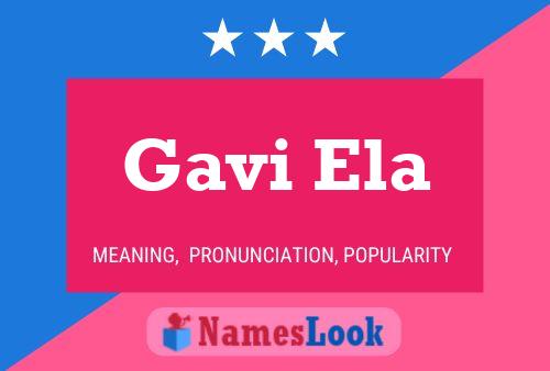 Постер имени Gavi Ela