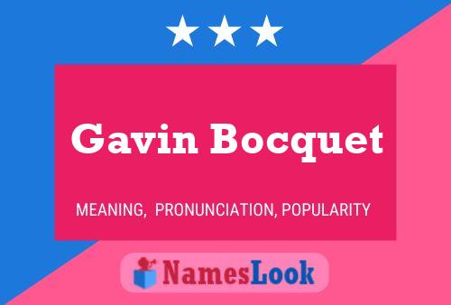 Постер имени Gavin Bocquet