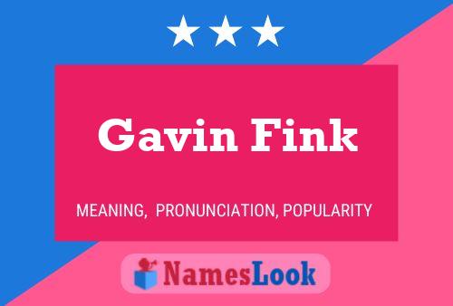 Постер имени Gavin Fink