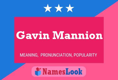 Постер имени Gavin Mannion