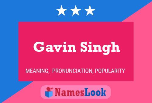 Постер имени Gavin Singh