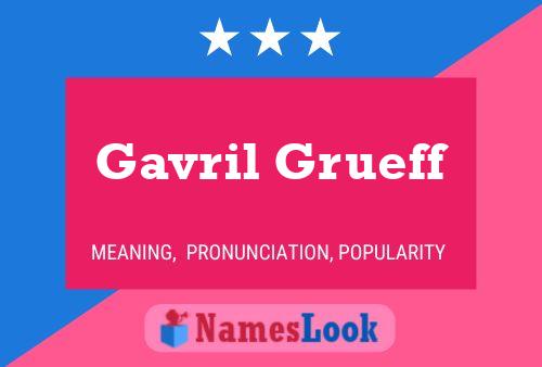 Постер имени Gavril Grueff