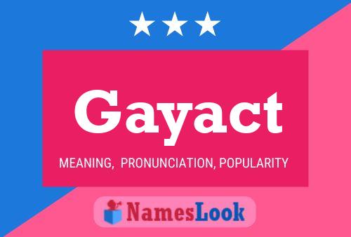 Постер имени Gayact