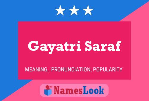 Постер имени Gayatri Saraf