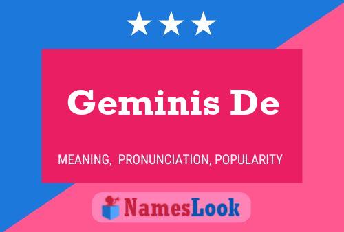 Постер имени Geminis De