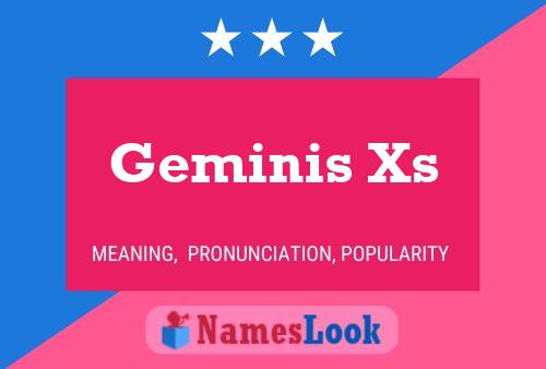 Постер имени Geminis Xs