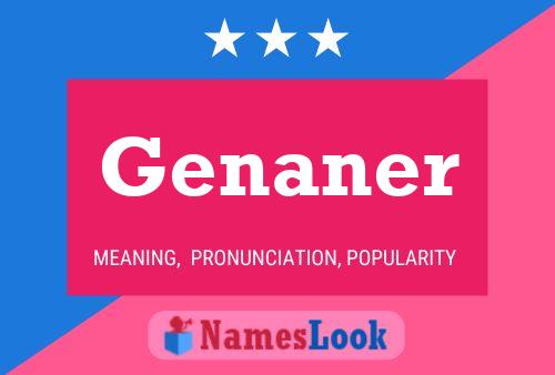 Постер имени Genaner