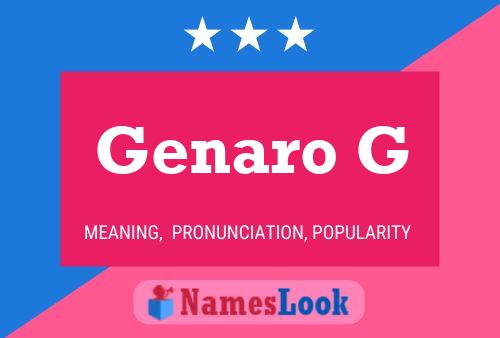 Постер имени Genaro G