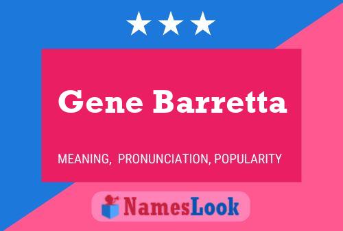 Постер имени Gene Barretta