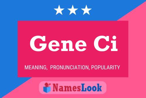 Постер имени Gene Ci