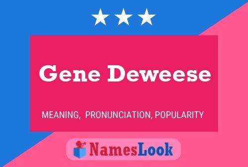 Постер имени Gene Deweese