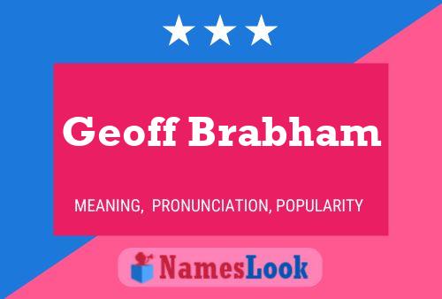 Постер имени Geoff Brabham