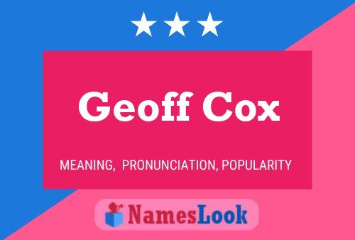 Постер имени Geoff Cox