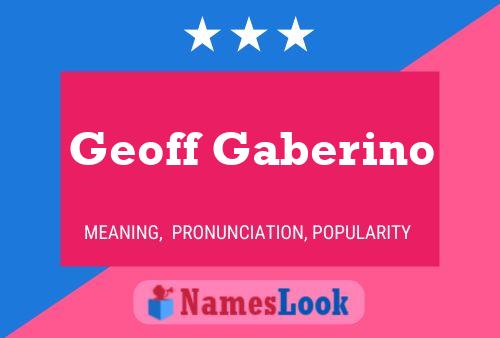 Постер имени Geoff Gaberino