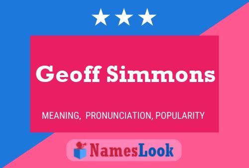 Постер имени Geoff Simmons