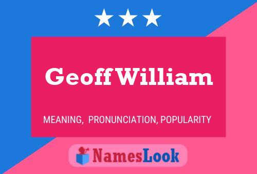 Постер имени Geoff William