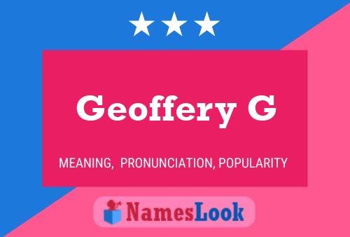 Постер имени Geoffery G