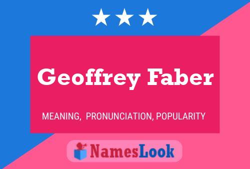 Постер имени Geoffrey Faber