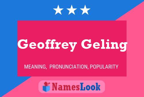 Постер имени Geoffrey Geling