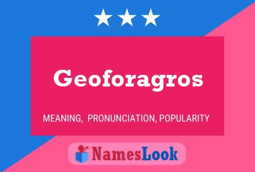 Постер имени Geoforagros