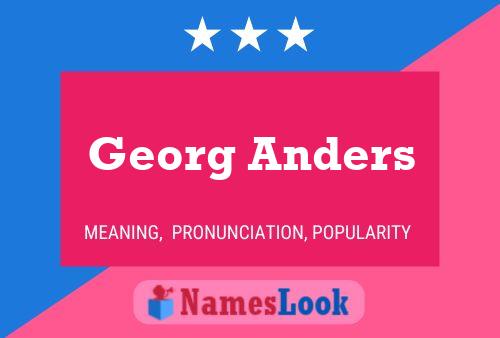 Постер имени Georg Anders