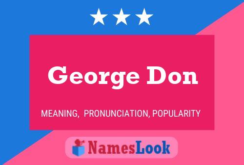 Постер имени George Don