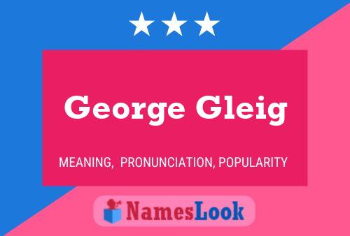 Постер имени George Gleig