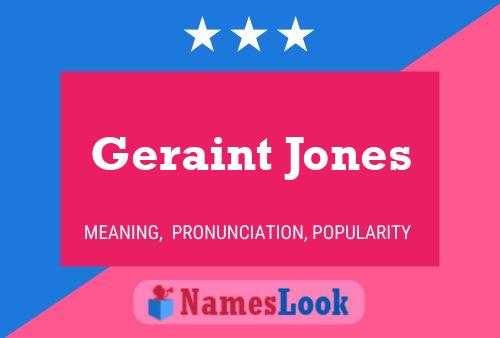 Постер имени Geraint Jones