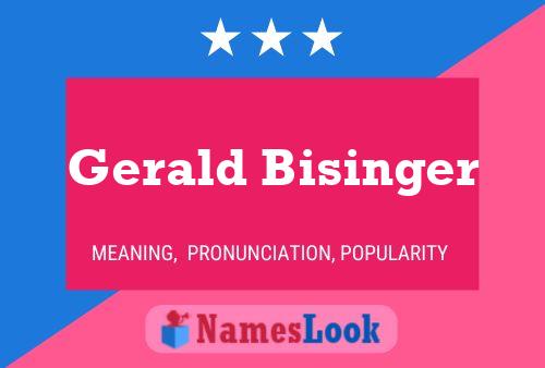 Постер имени Gerald Bisinger