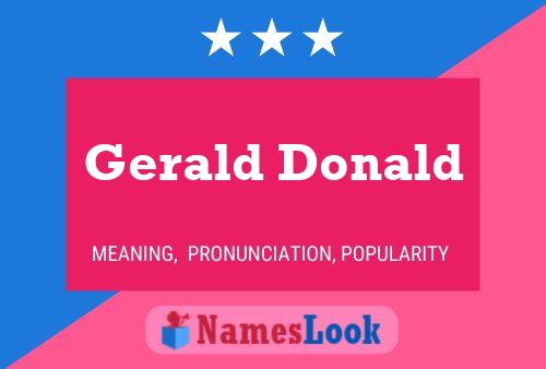 Постер имени Gerald Donald