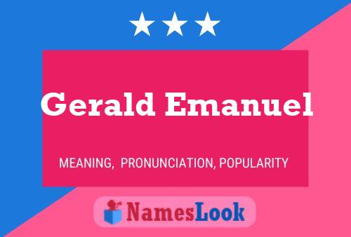 Постер имени Gerald Emanuel