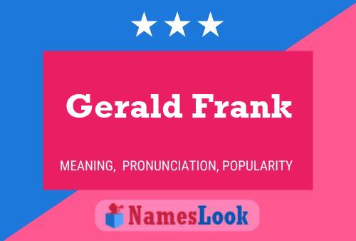 Постер имени Gerald Frank