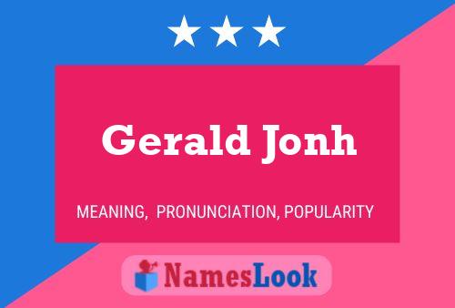 Постер имени Gerald Jonh