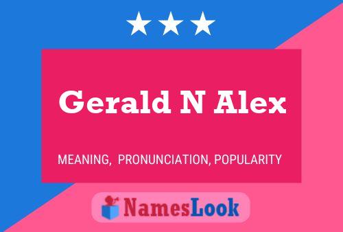 Постер имени Gerald N Alex