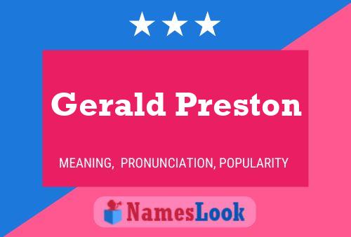 Постер имени Gerald Preston