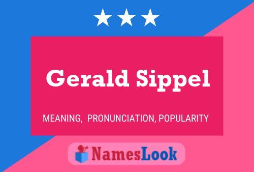 Постер имени Gerald Sippel