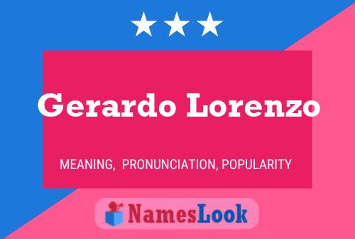 Постер имени Gerardo Lorenzo