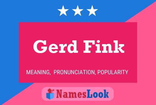 Постер имени Gerd Fink