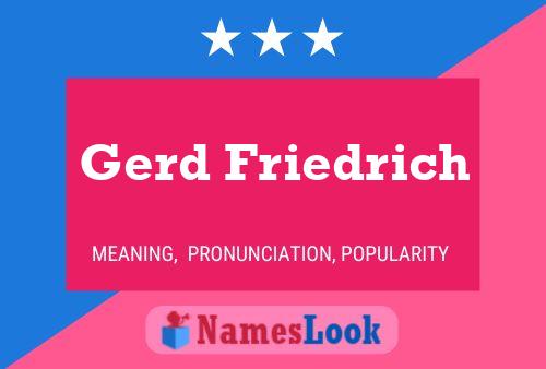 Постер имени Gerd Friedrich