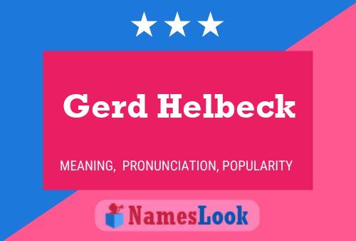 Постер имени Gerd Helbeck