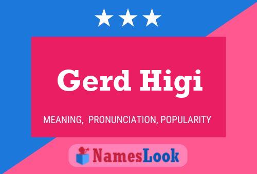 Постер имени Gerd Higi