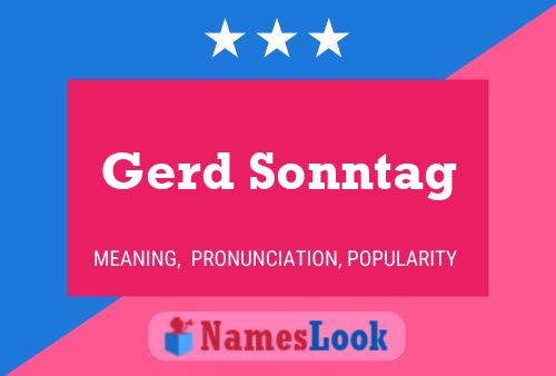 Постер имени Gerd Sonntag