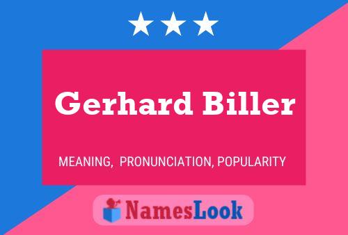 Постер имени Gerhard Biller