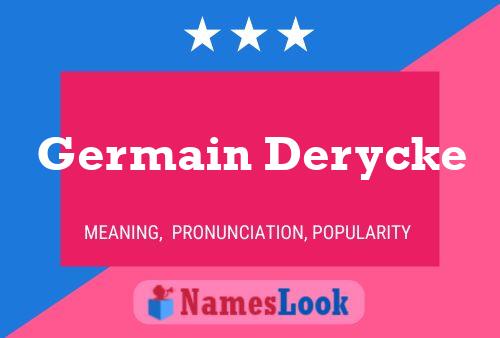 Постер имени Germain Derycke