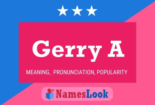 Постер имени Gerry A