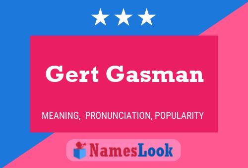 Постер имени Gert Gasman