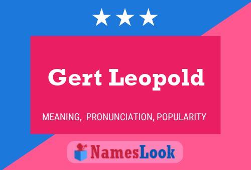 Постер имени Gert Leopold