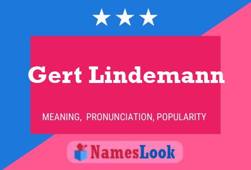 Постер имени Gert Lindemann