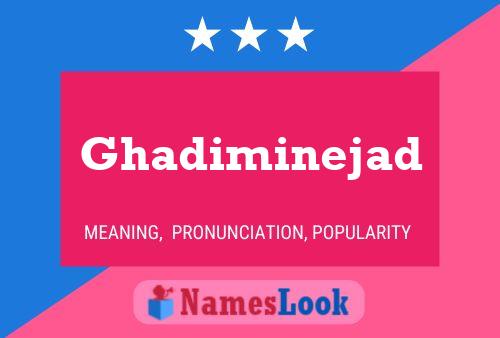 Постер имени Ghadiminejad